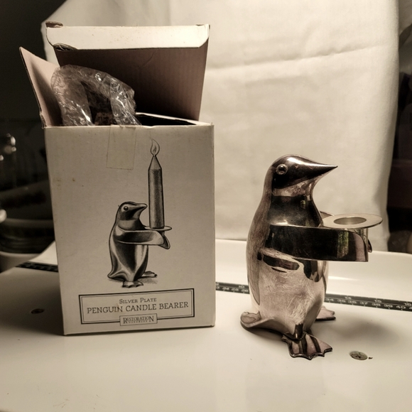 Restoration Hardware Penguin Candle Bearer. (497) - Picture 1 of 10